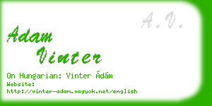 adam vinter business card